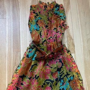 Oscar De La Renta Multicolor Floral Mini Dress